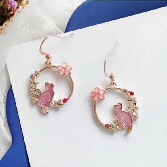 NWOT Kitty Earrings - Picture 1 of 3